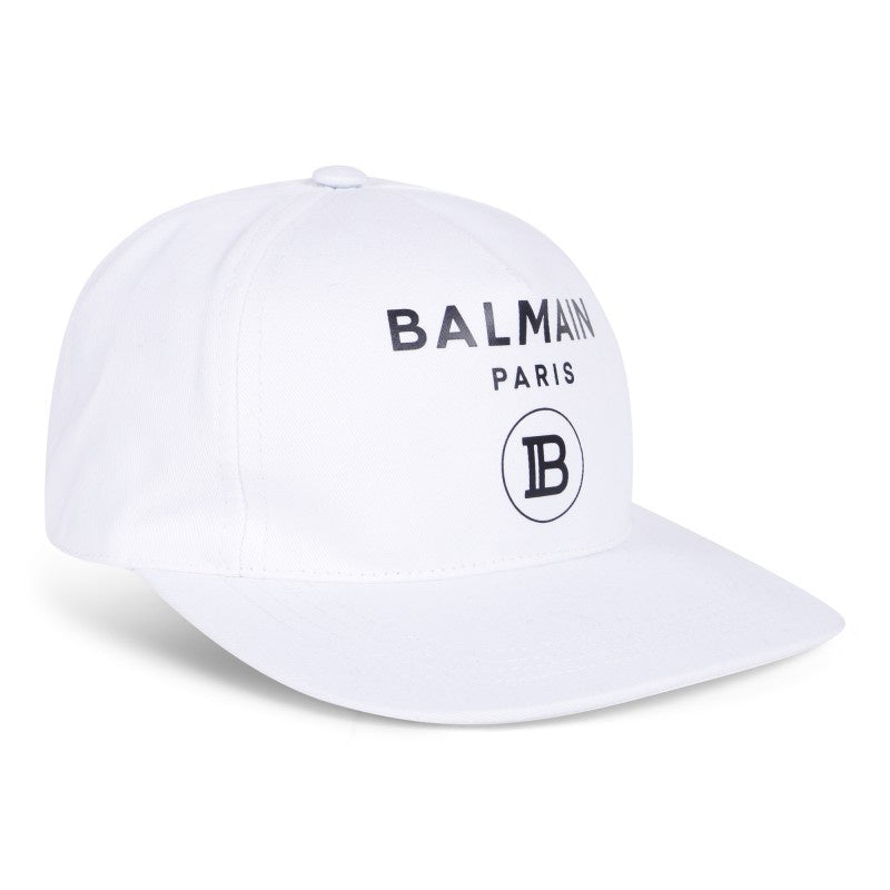 Balmain Pin Logo Cap in White Balmain Pin logo cap - White - Men|YH1XA095CC45GAB | thebs.com main image 4