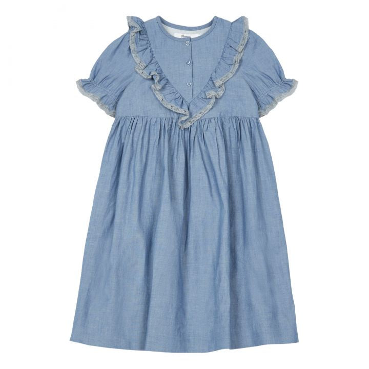 Chambray Samelie Dress Denim blue – KIZCLUB
