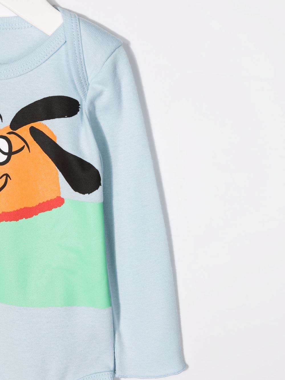 dog-print babygrow set