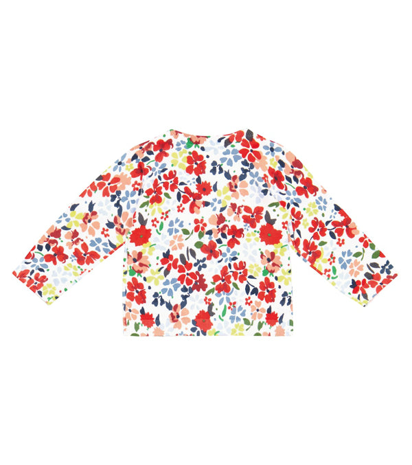 PRINTED CARDIGAN NATURAL WHITE