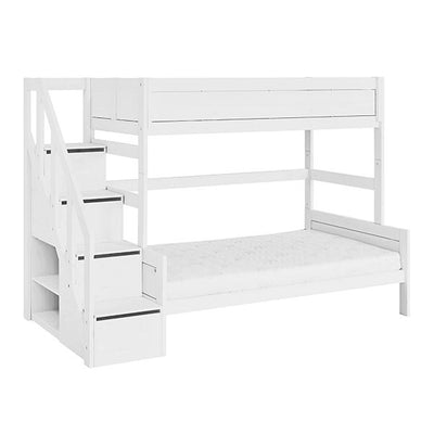 FAMILY BUNK BED 90/120 STEPLADDER / LUX. SL. BASE-WHITEWASH