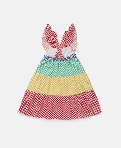 Colourful Frilled Cotton Dress