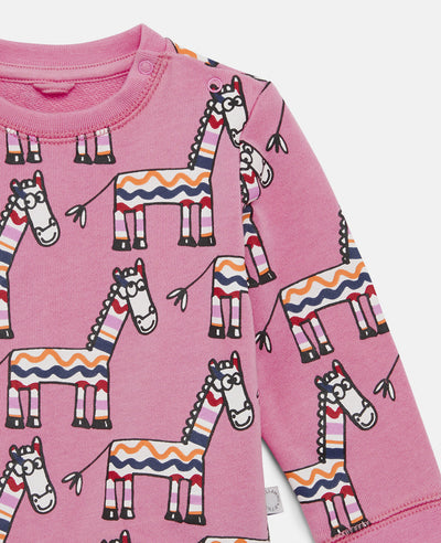 Baby Zebra Print Fleece Tracksuit Set