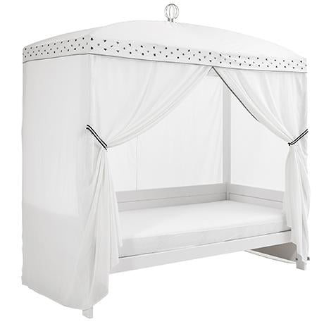 DOTTIE FOUR-POSTER BED/STANDARD SLATS WHITE