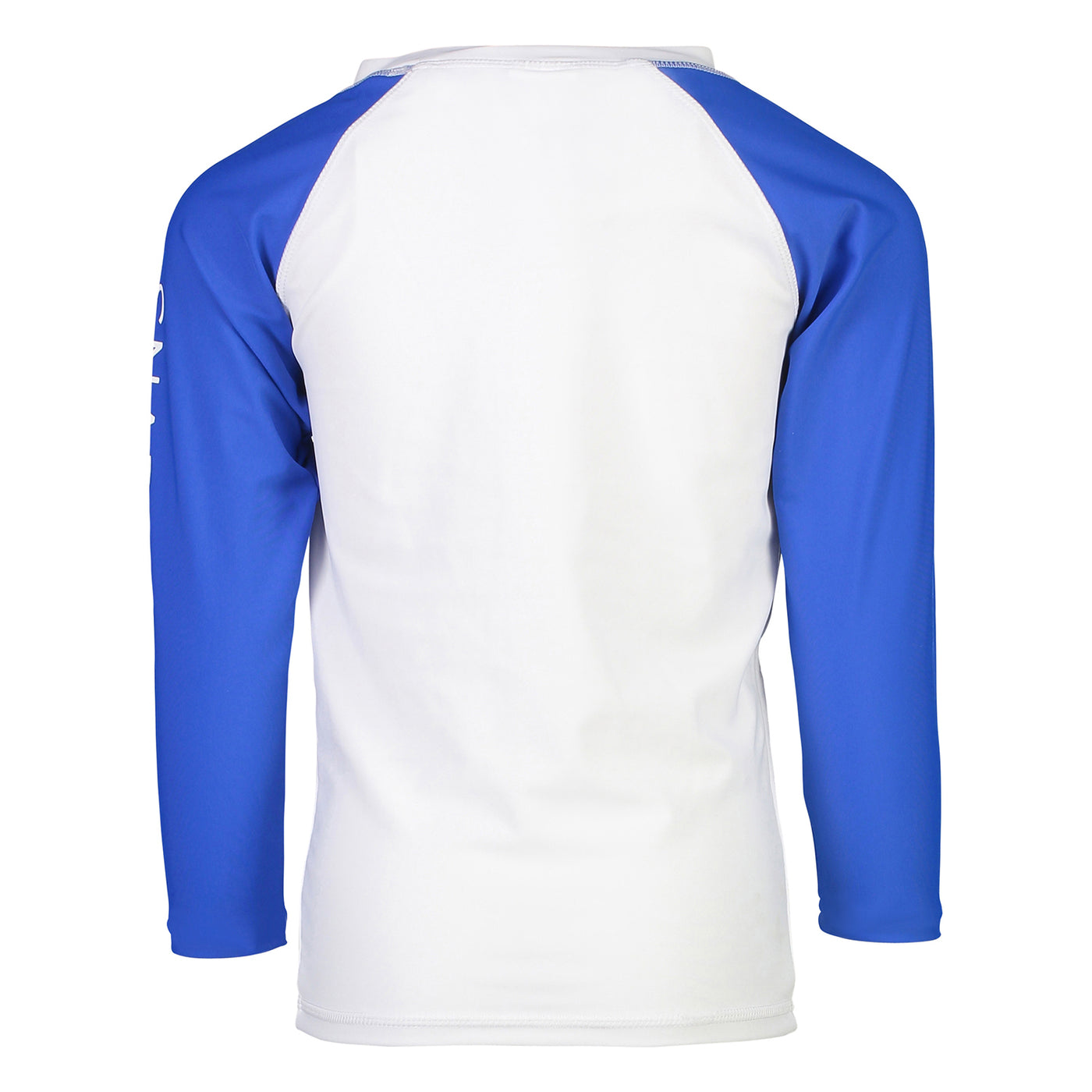 White Blue Sleeve LS Rash Top
