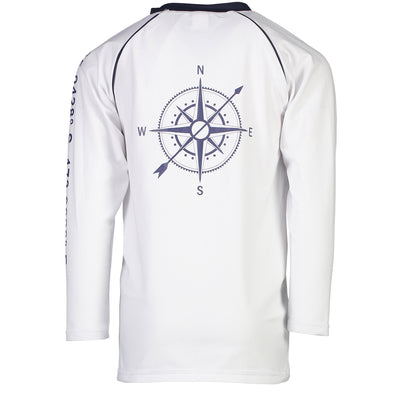 Compass White LS Rash Top
