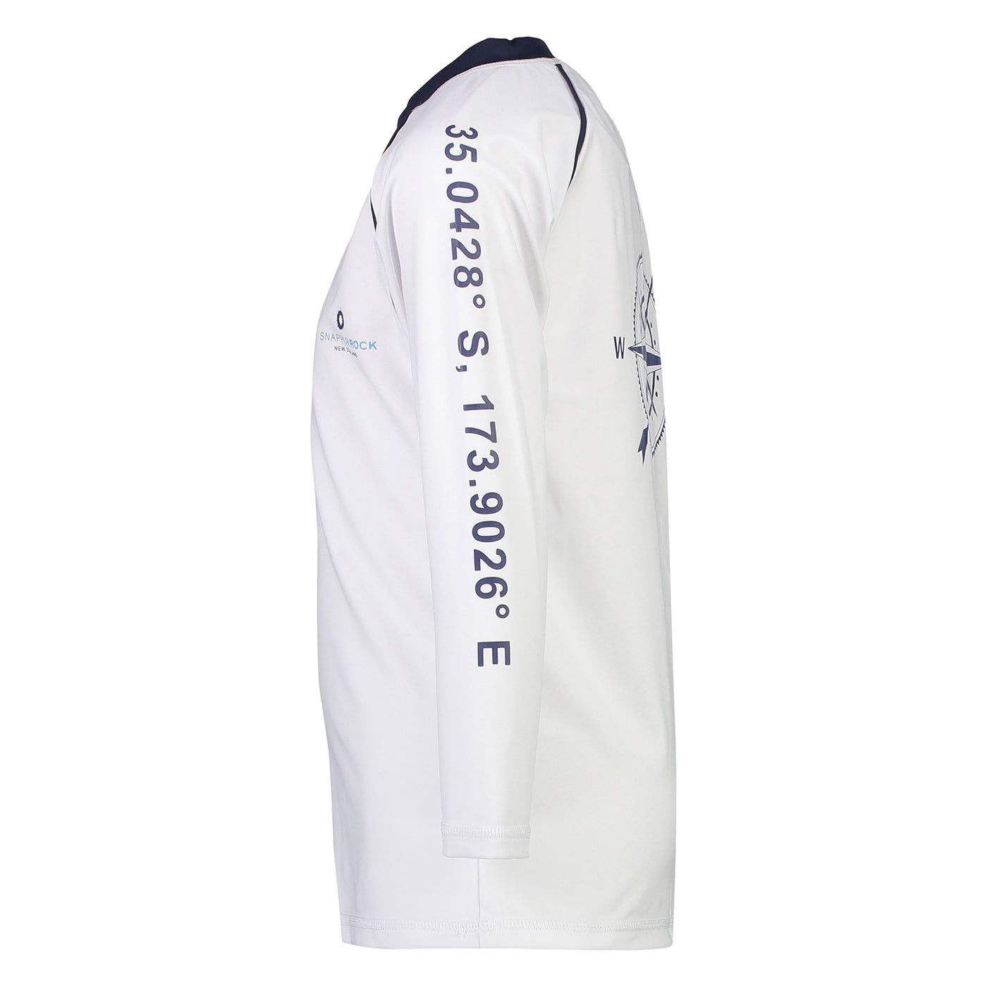 Compass White LS Rash Top