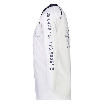 Compass White LS Rash Top