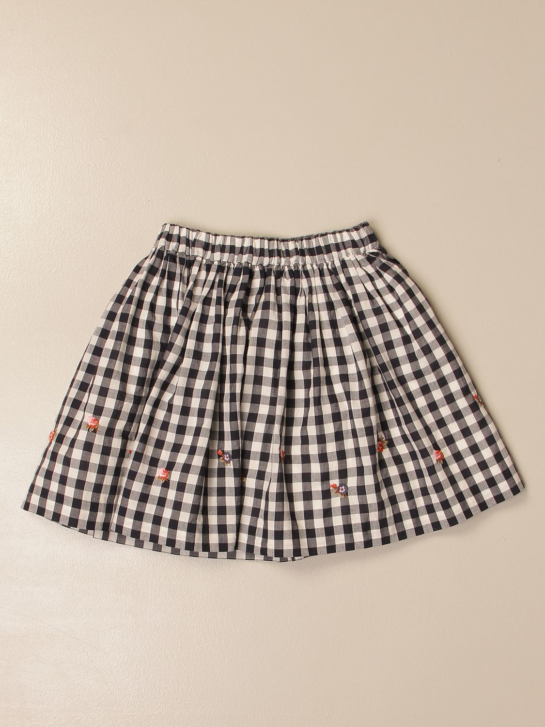 Checked cotton skirt