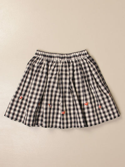 Checked cotton skirt