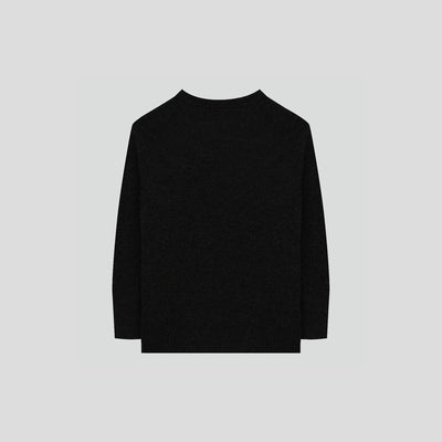 Mini Black Neve Raglan Wool Cardigan