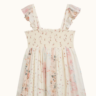 NESTINE LONG SMOCKED DRESS PINK