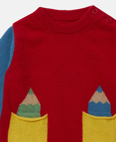 Colourblock Knit Intarsia Jumper