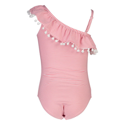 Red & White Stripe One Shoulde