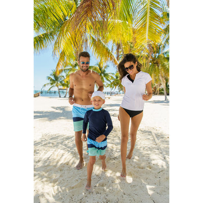 Blue Mint Stripe Boardies