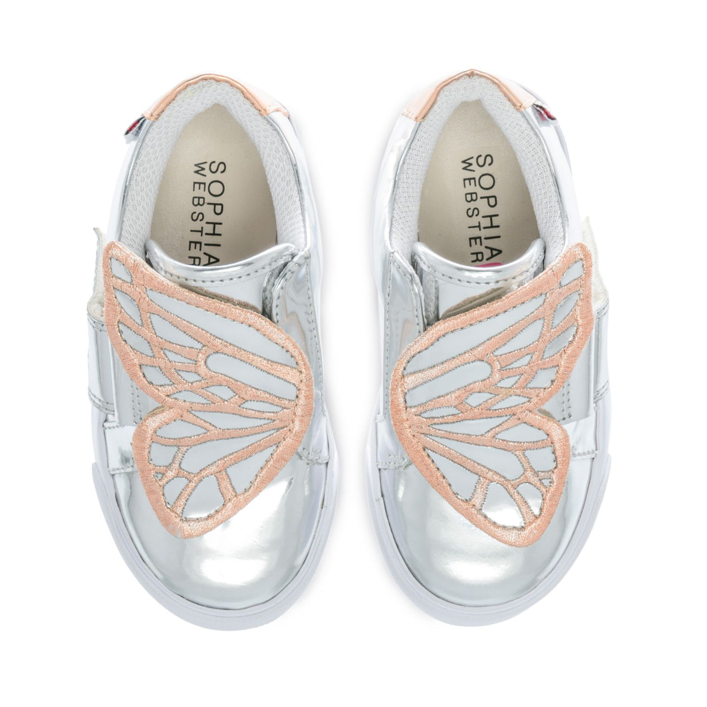 BUTTERFLY LOW TOP INFANT Silver & Rose Gold