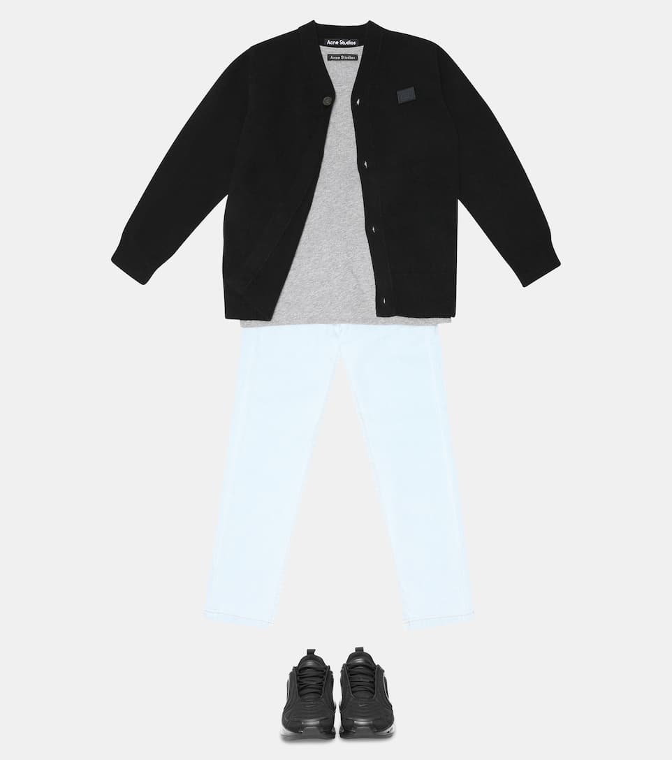Mini Face Patch Wool Cardigan