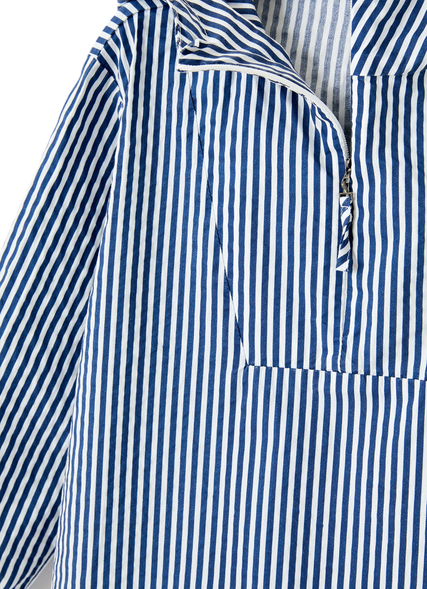 SHIRT L/S WHITE/BLUE