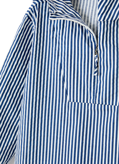SHIRT L/S WHITE/BLUE