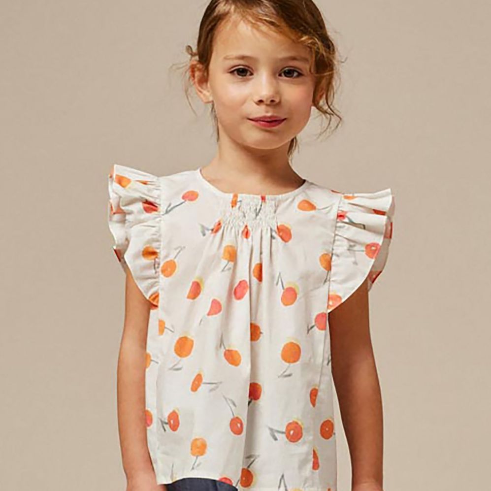 POPLIN BLOUSE POPPY RED