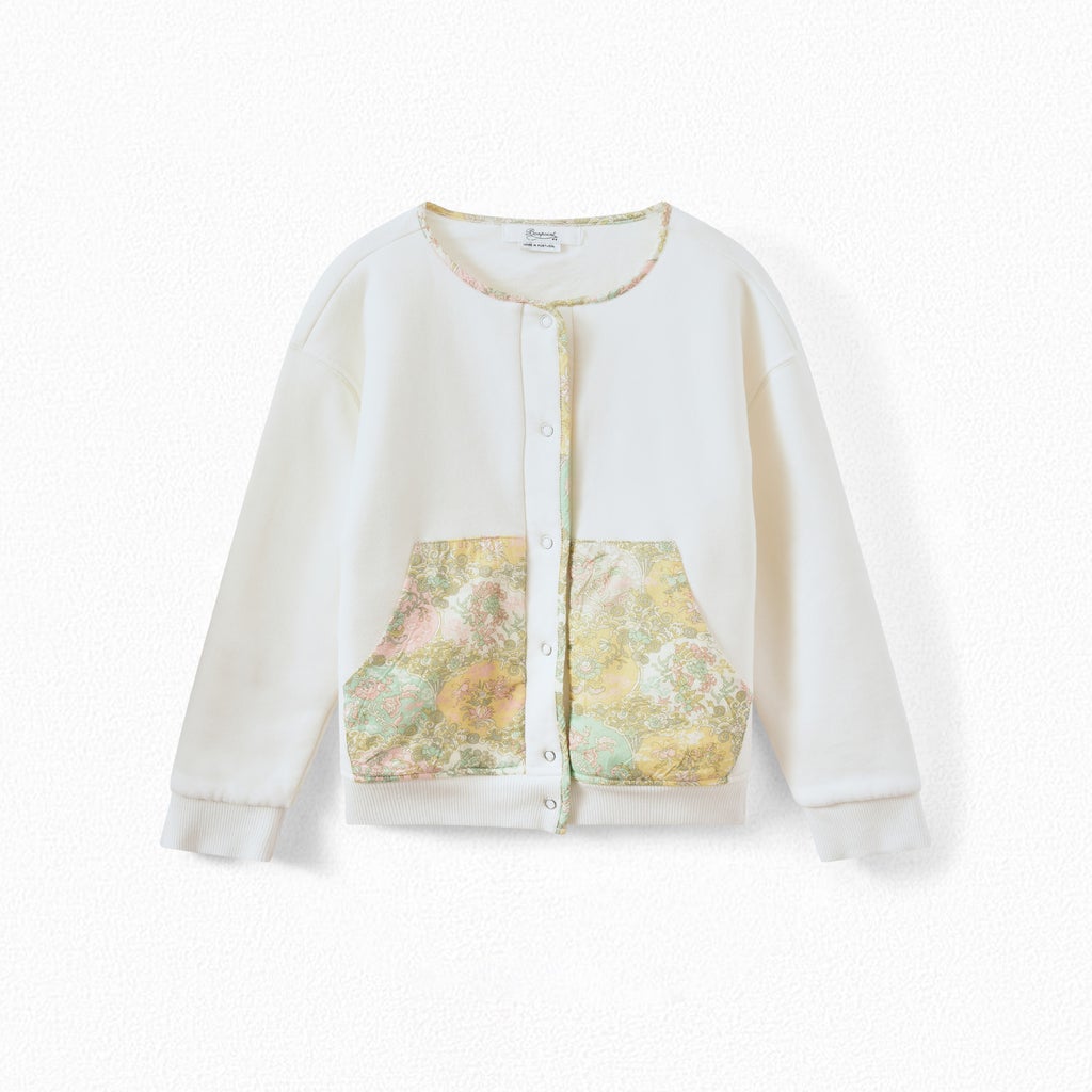 Girls' Fleece and Liberty Sweatshirt milk white