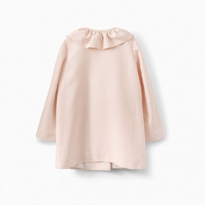 GIRLS' GINGHAM COAT PALE PINK GINGHAM