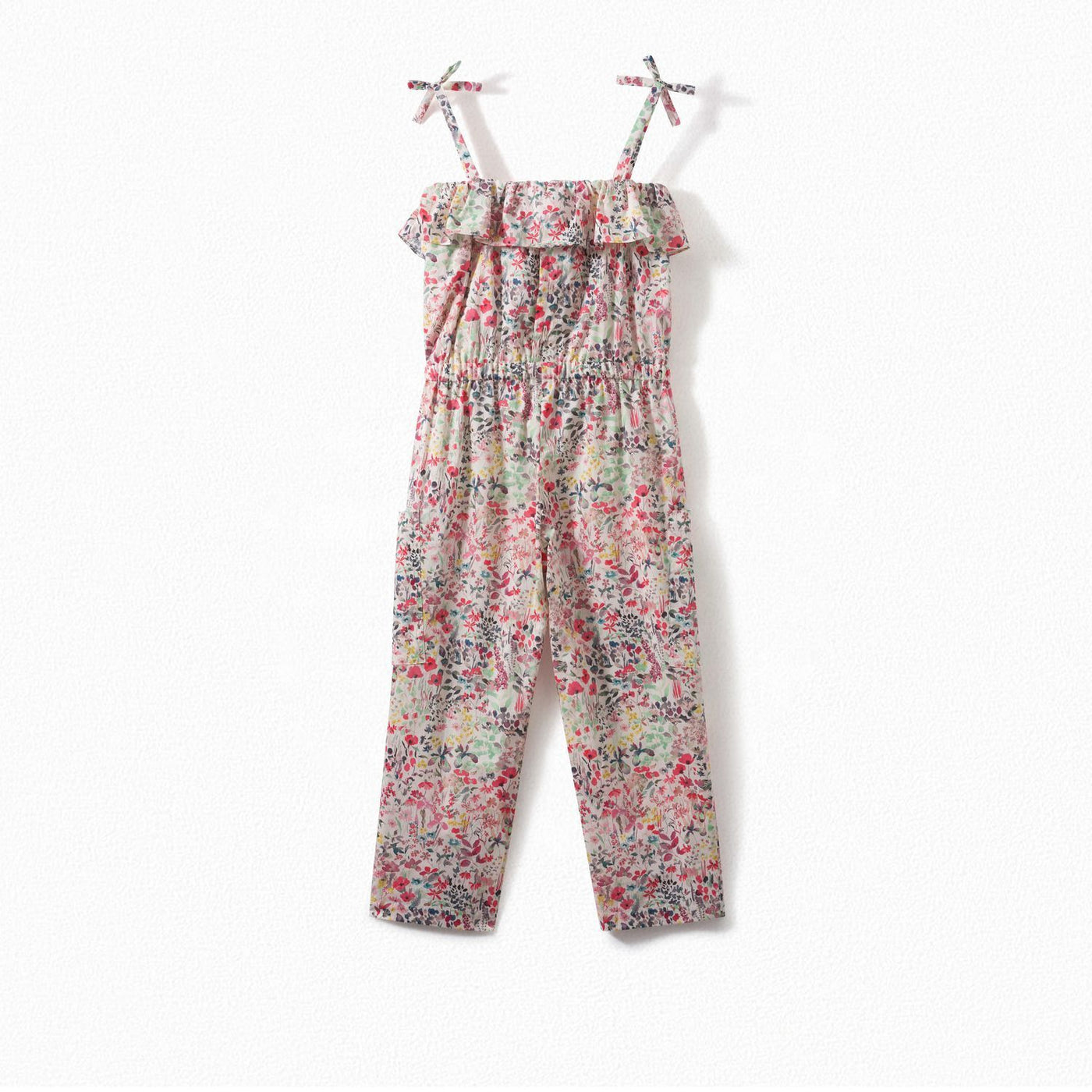 GIRLS' LIBERTY FABRIC ROMPER RASPBERRY