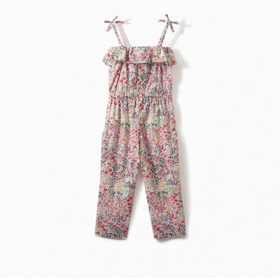 GIRLS' LIBERTY FABRIC ROMPER RASPBERRY