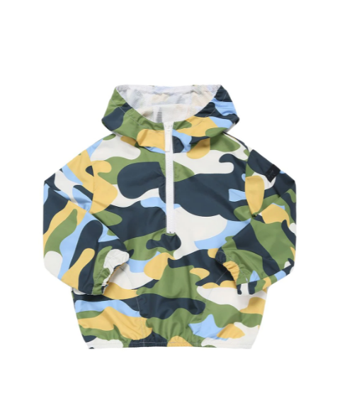 BLUE CAMO PRINT HOODIE
