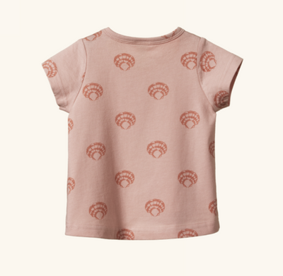 Josie Tee SCALLOP SHELL ROSE DUST PRINT