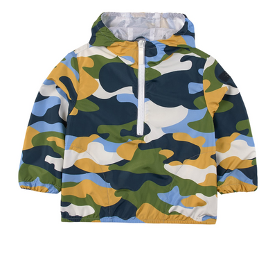 BLUE CAMO PRINT HOODIE