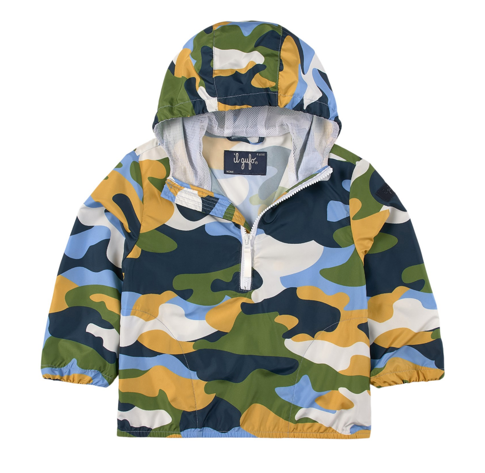 BLUE CAMO PRINT HOODIE