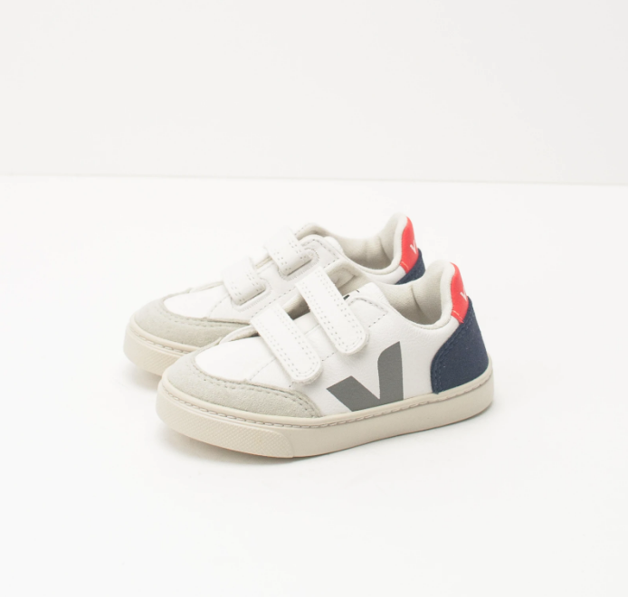 Veja Small V-12 Velcro Chromefree Leather
