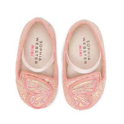 Butterfly Ballerina Pink Glitter & Pearl