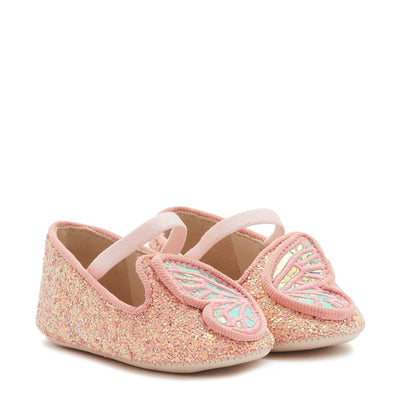 Butterfly Ballerina Pink Glitter & Pearl
