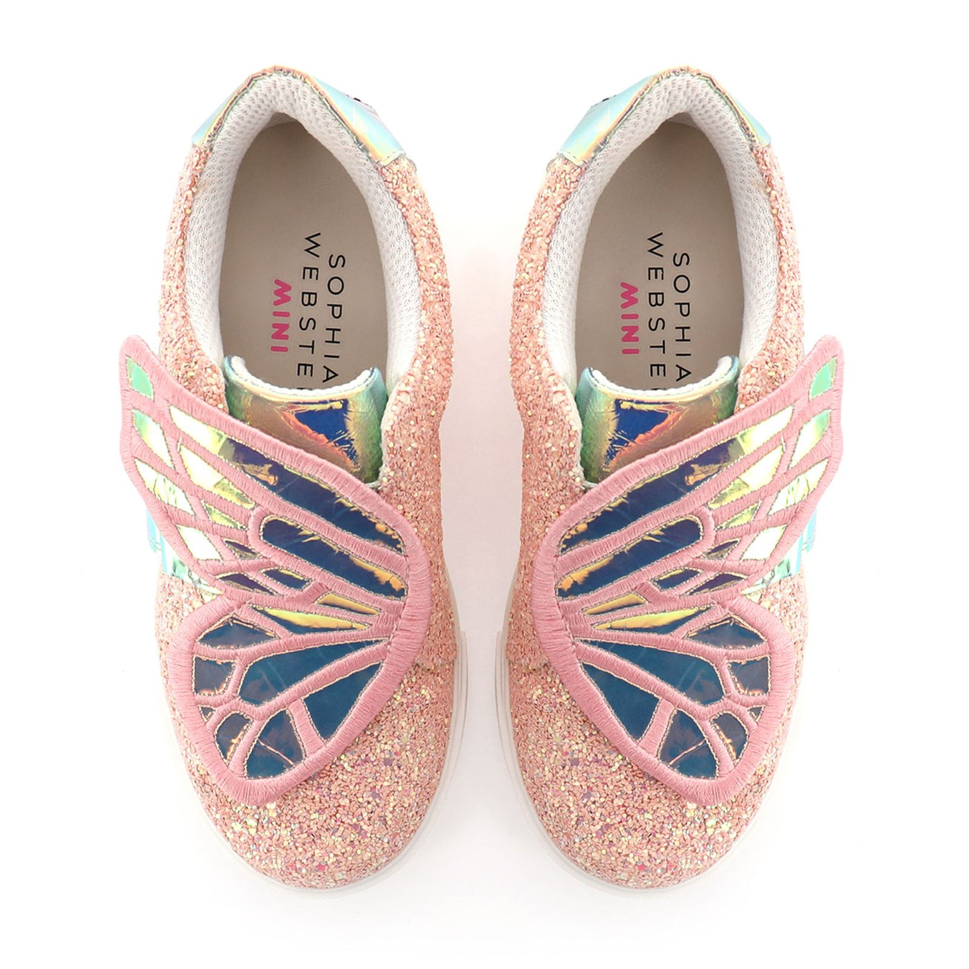 Butterfly Low Top Pink Glitter & Pearl