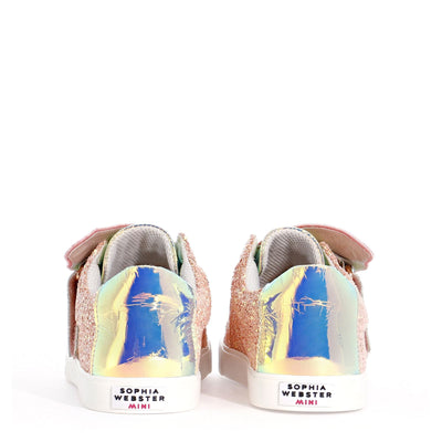 Butterfly Low Top Pink Glitter & Pearl