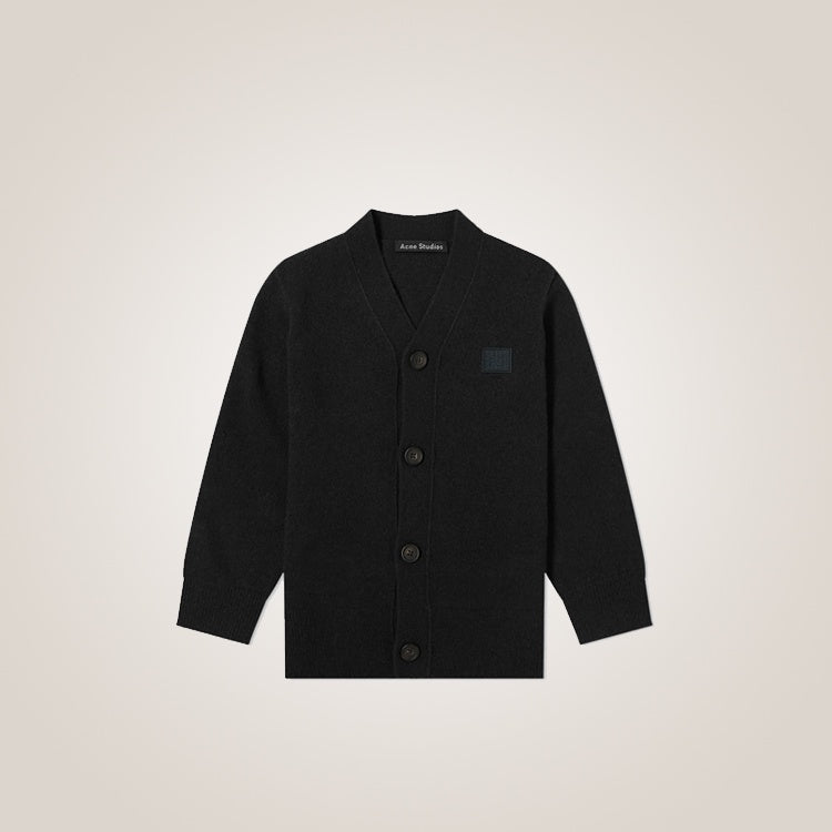 Mini Face Patch Wool Cardigan