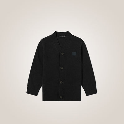 Mini Face Patch Wool Cardigan