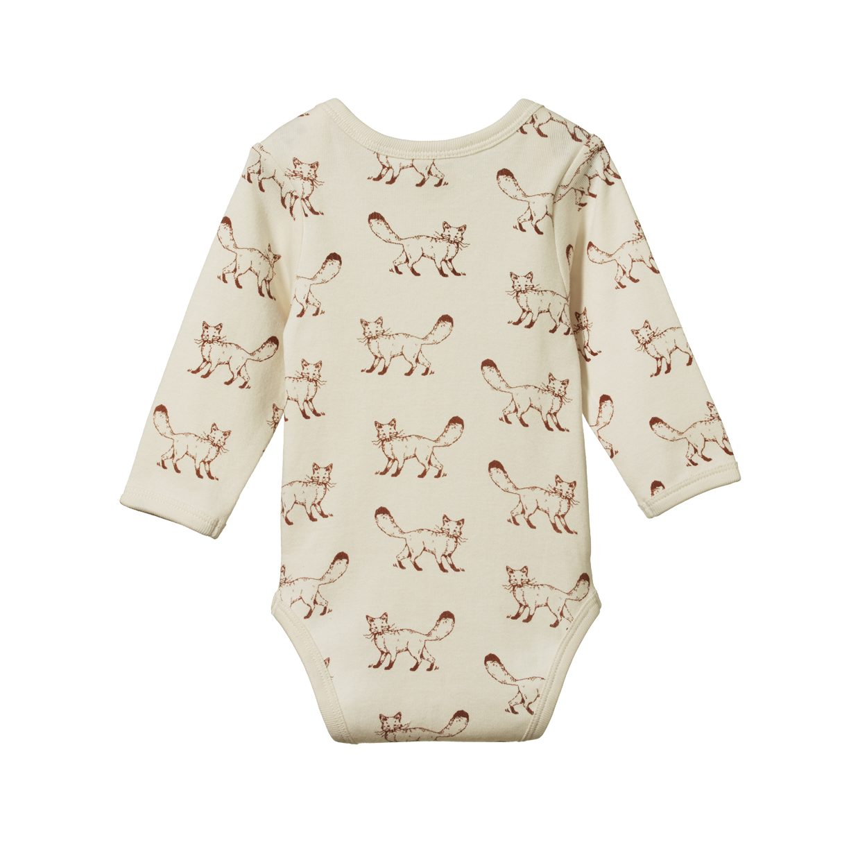Long Sleeve Bodysuit Fox Print