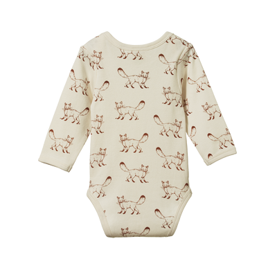 Long Sleeve Bodysuit Fox Print