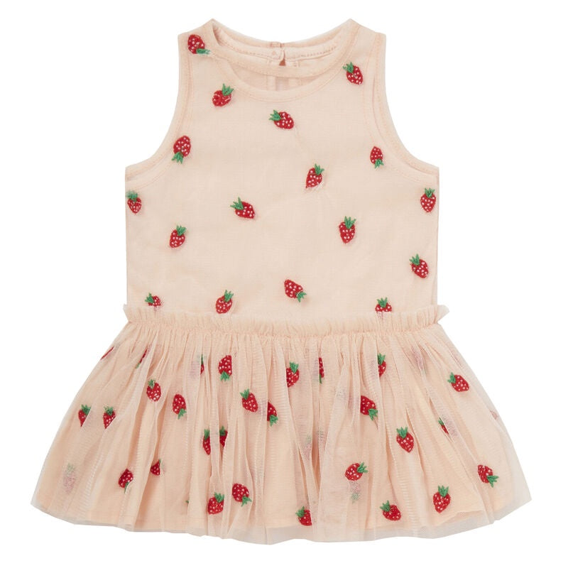 STRAWBERRY WOVEN DRESS