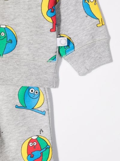 BABY BOY BEACH BALLS COTTON FLEECE TRACKSUIT SET