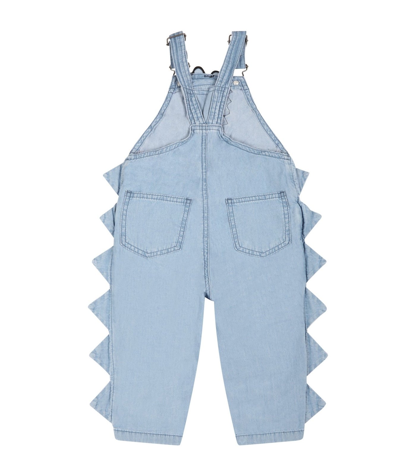 Light-blue dungarees for babykids with crocodile